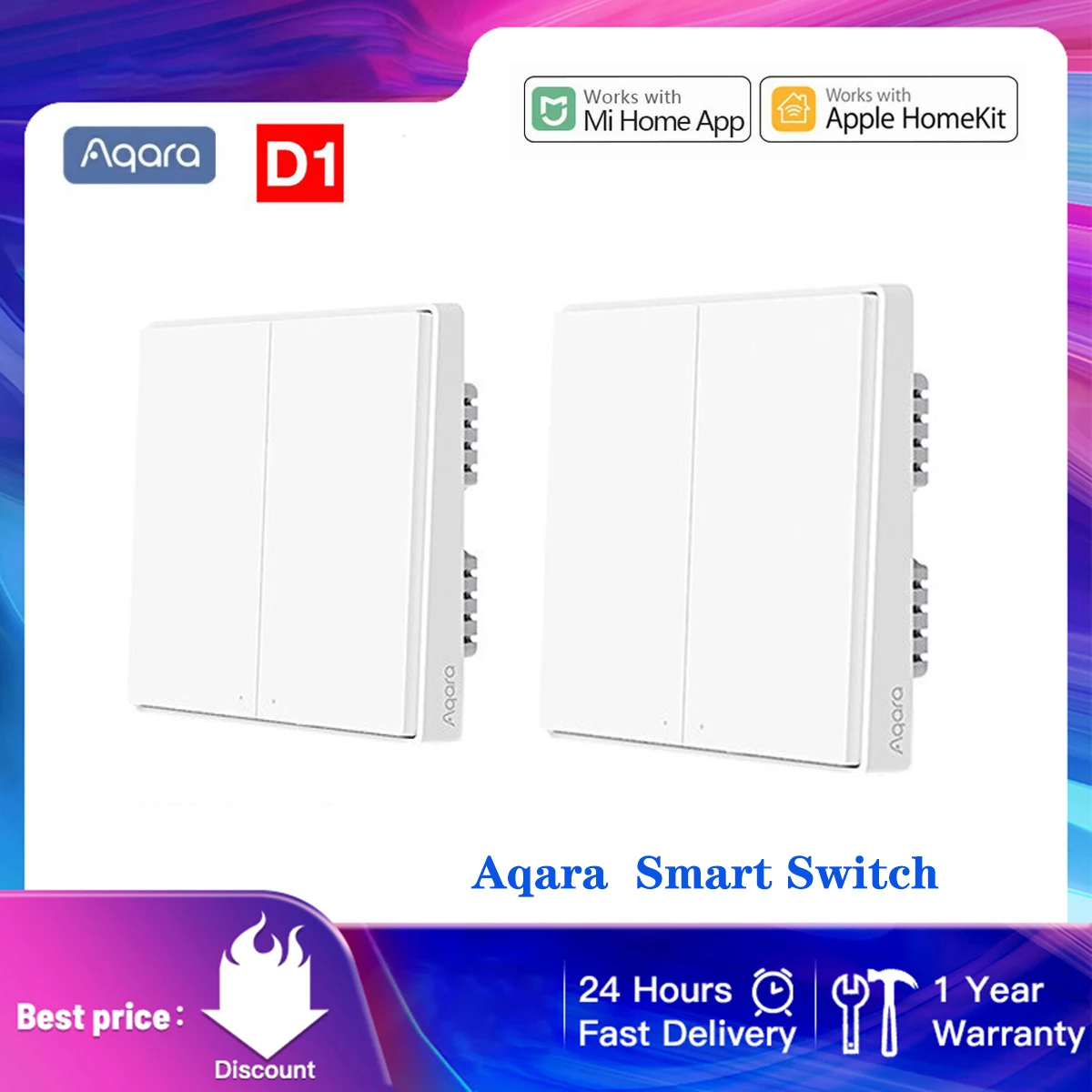 

Aqara Switch Smart D1 ZigBee Switch Smart Home System Zero Line Fire Wire Neutral Wall Switch MiHome Apple HomeKit Smart Control