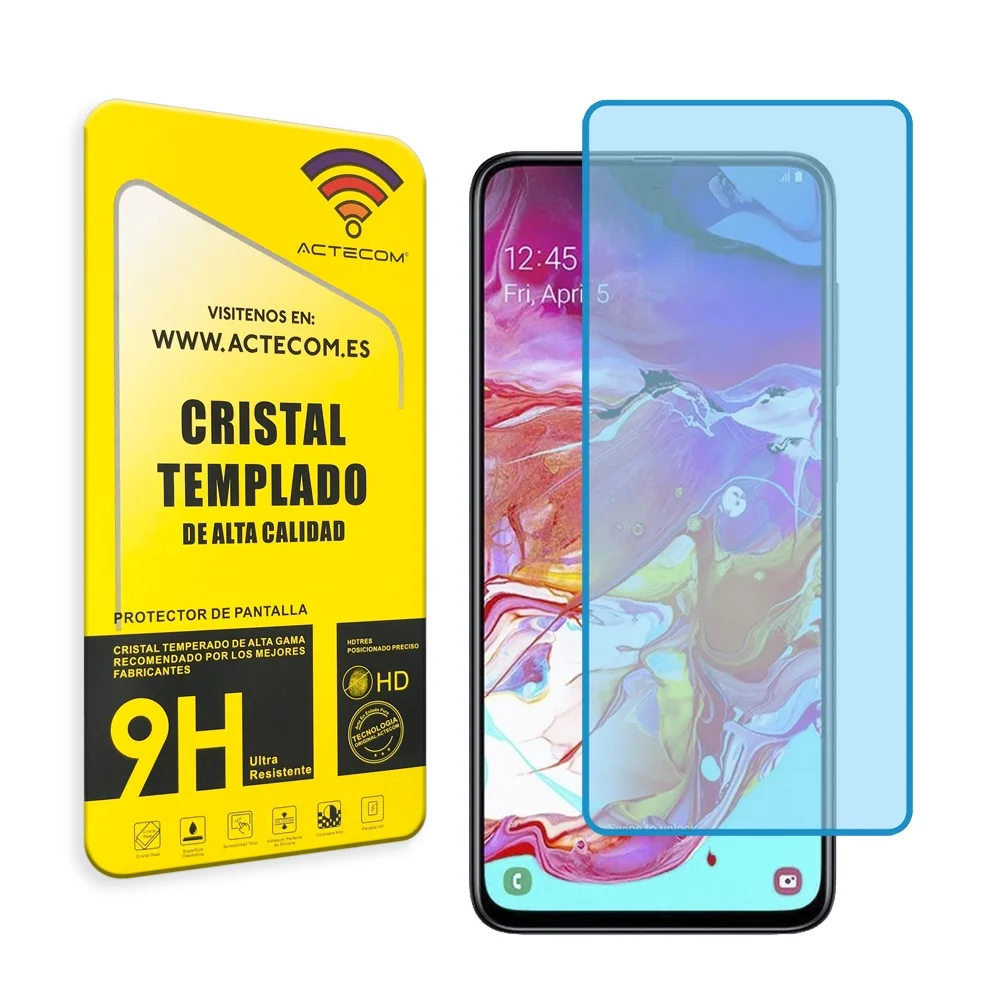 ACTECOM Protector Pantalla compatible Samsung Galaxy A10 A20 A20E A21s A30 A30s A40 A41 A50 A50s A51 A60 A70 A71 A72 A80 Cristal