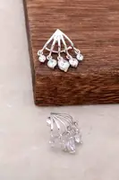 Rhodium Silver Shaky Design Earrings 3951 High Quality Hand Made Original Filigree Silver Jewellery Gift for Women