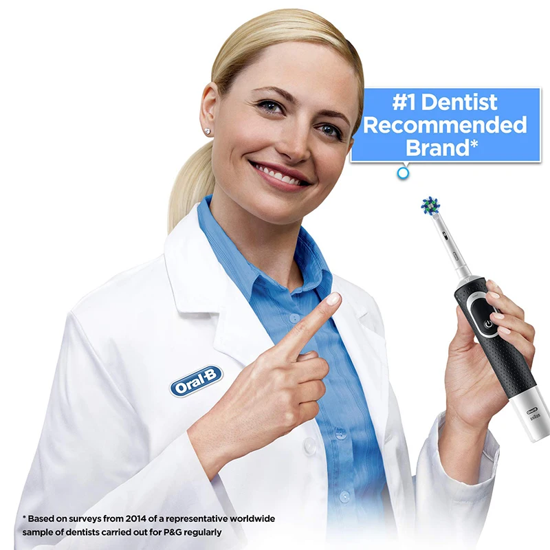 Электрическая зубная щетка Oral B для взрослых Vitality D100 очищающая перезаряжаемая