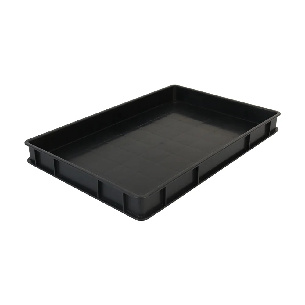 

Q-TR35 375X275X40mm Rectangular Black ESD Conductive Plastic Tray
