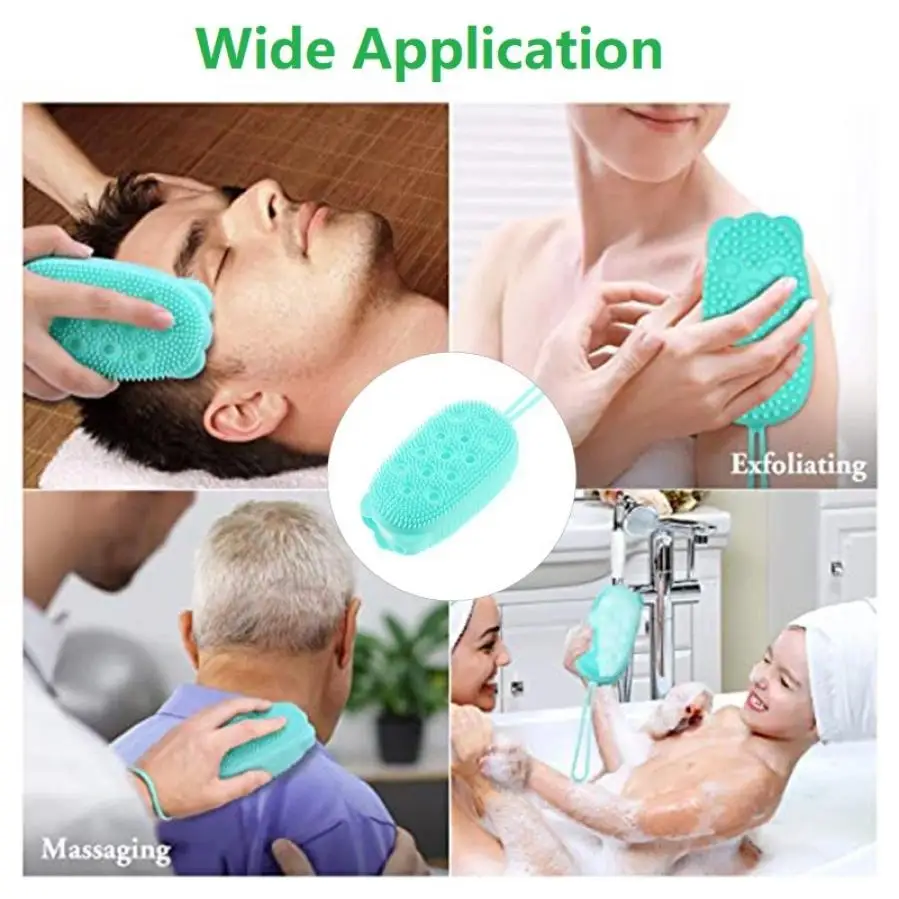 

Massage brush Foaming Silicone Scrubbing Brush Bath Towels Rubbing Back Mud Peeling Body Massage Shower Cleaning Brush