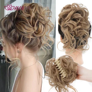 Image for HUAYA Synthetic Messy Curly Claw Hair Bun Chignon  