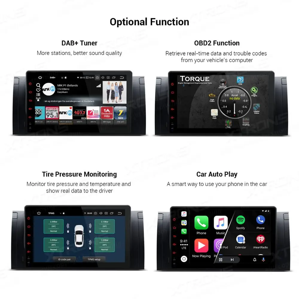 XTRONS 9 ''Android 10 0 Qualcomm Bluetooth 5 автомобильный стерео Мультимедийный Плеер для BMW X5 E53