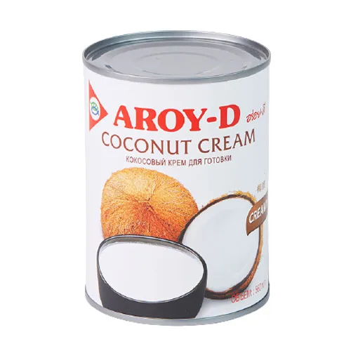 Кокосовые сливки 85% безлактозные, растительные Aroy-D, 560 мл