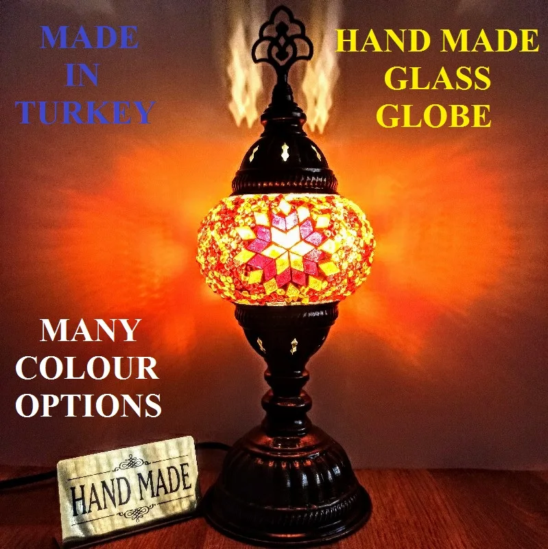 Turkish mosaic table Lamp original art deco HAND MADE lamparas de mesa mosaic Glass romantic bed light  made in Turkey