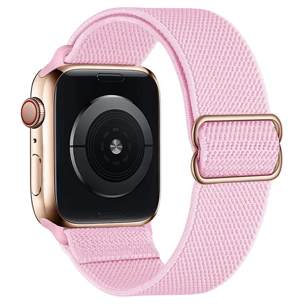 Scrunchie Strap For Apple watch band 44mm 40mm 38mm 42mm 41mm 44mm Nylon bracelet correa iWatch Serie 4 5 3 2 1 SE 6 7 45mm 41mm