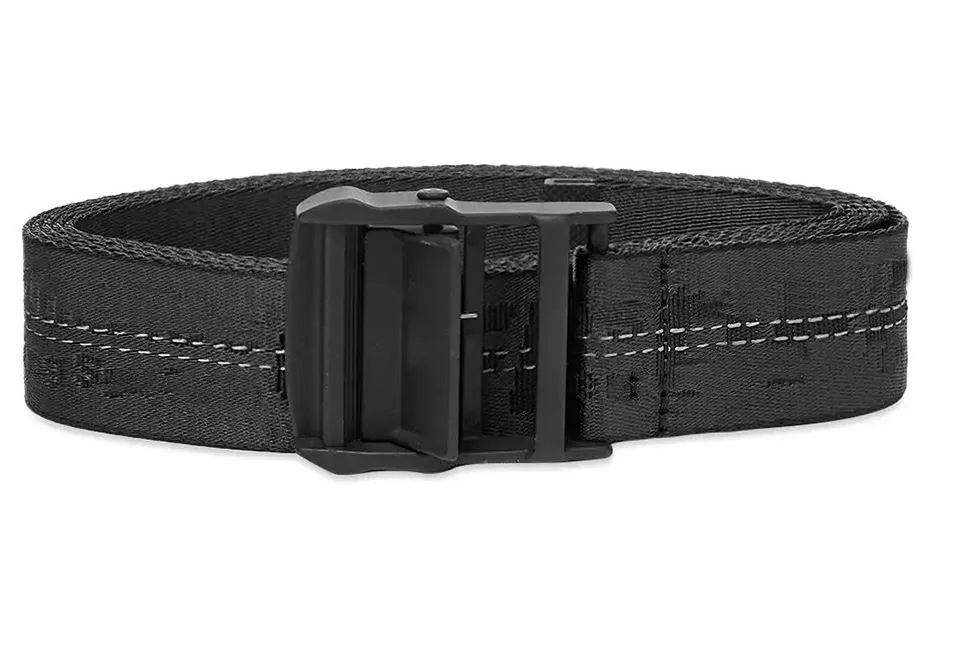 

200cm OW 18SS canvas industry belt for men women letter waist strap black yellow adjustable belts