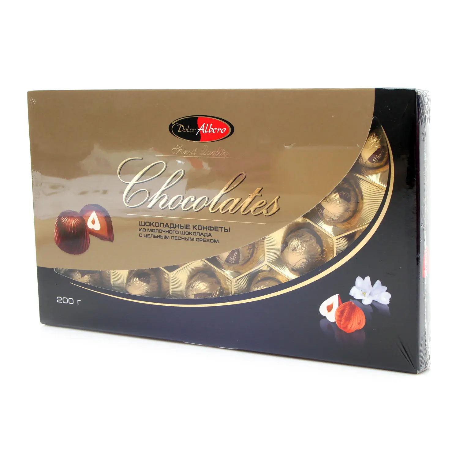 Конфеты шоколадные с цельным лесным орехом ТМ Dolce Alberto (Дольче Альберто) - купить