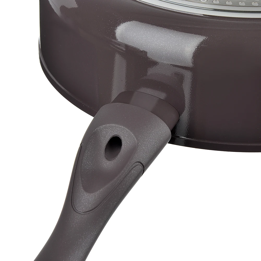 Satoshi Valcourt frying pan cast deep d. 28 cm non-stick coating marble induction Frying Cauldron iron Utensils for kitchen Pots with lid Grill Crepe