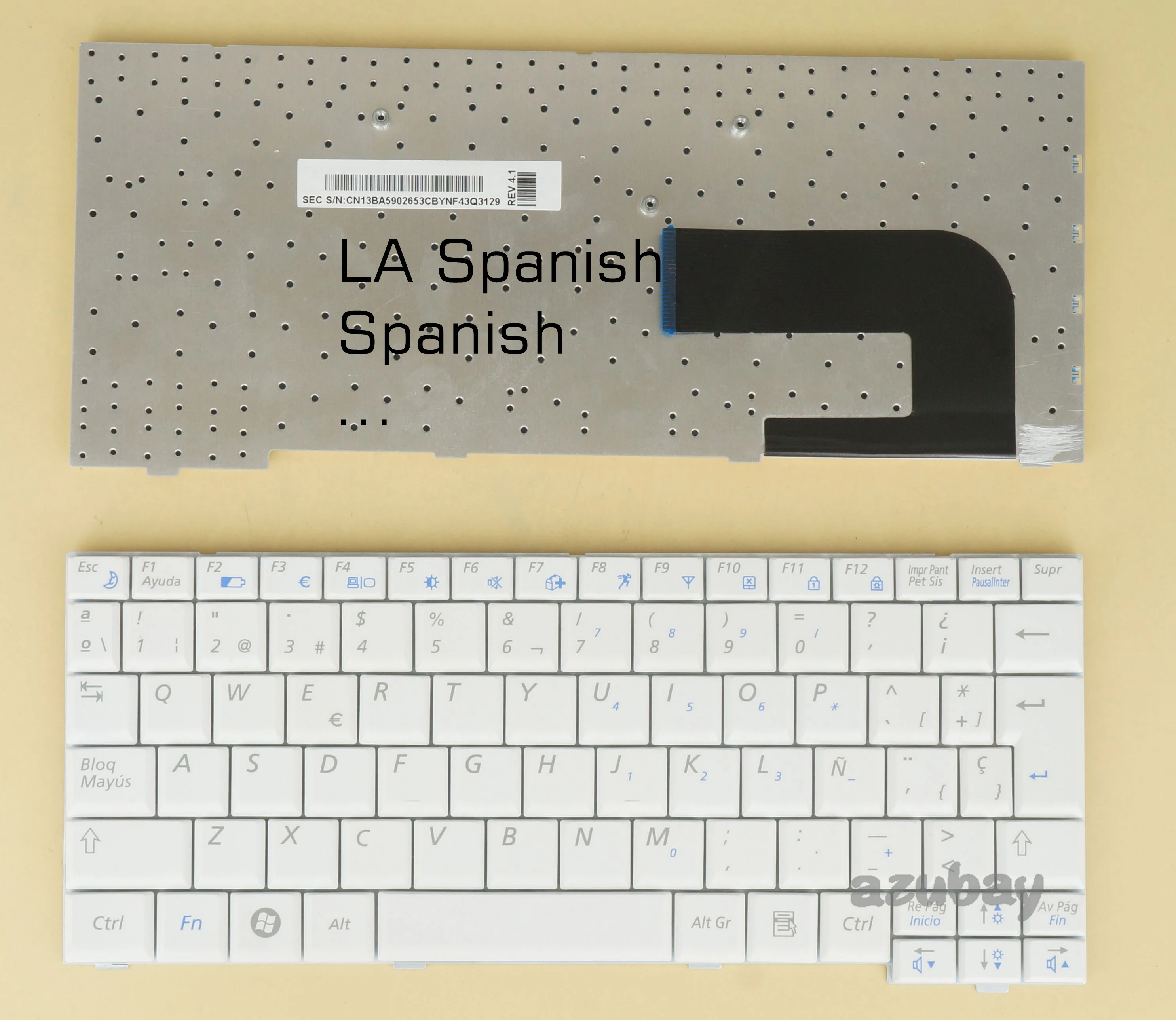 

LA Spanish Keyboard For Samsung N108 N110 N130 N140 NC310 NC10 ND10 White