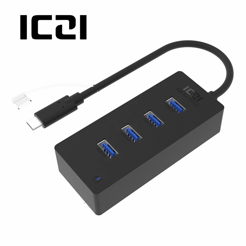 ICZI USB C концентратор типа Thunderbolt 3 до 4 0 порты OTG со светодиодным индикатором для