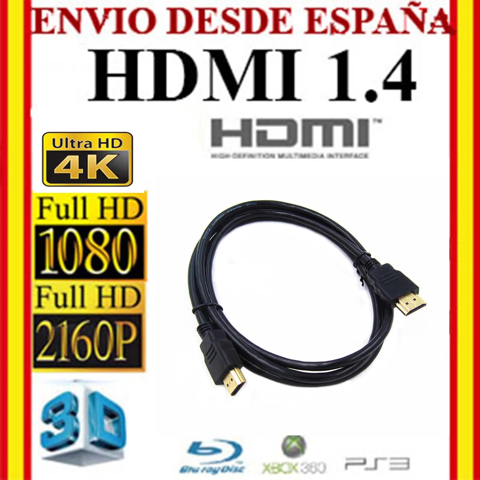 Кабель HDMI V 1 4 Xbox One PS4 PS3 3D TV и т. д. 5 м плазменный HD V1.4 1.4b Full PC 4K 1080P 2060P|Кабели HDMI| |