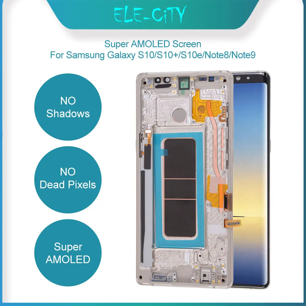 ЖК дисплей 100% Ori для SAMSUNG Galaxy Note 8 9 S10/10E/10Plus Super AMOLED сенсорный экран с дигитайзером в