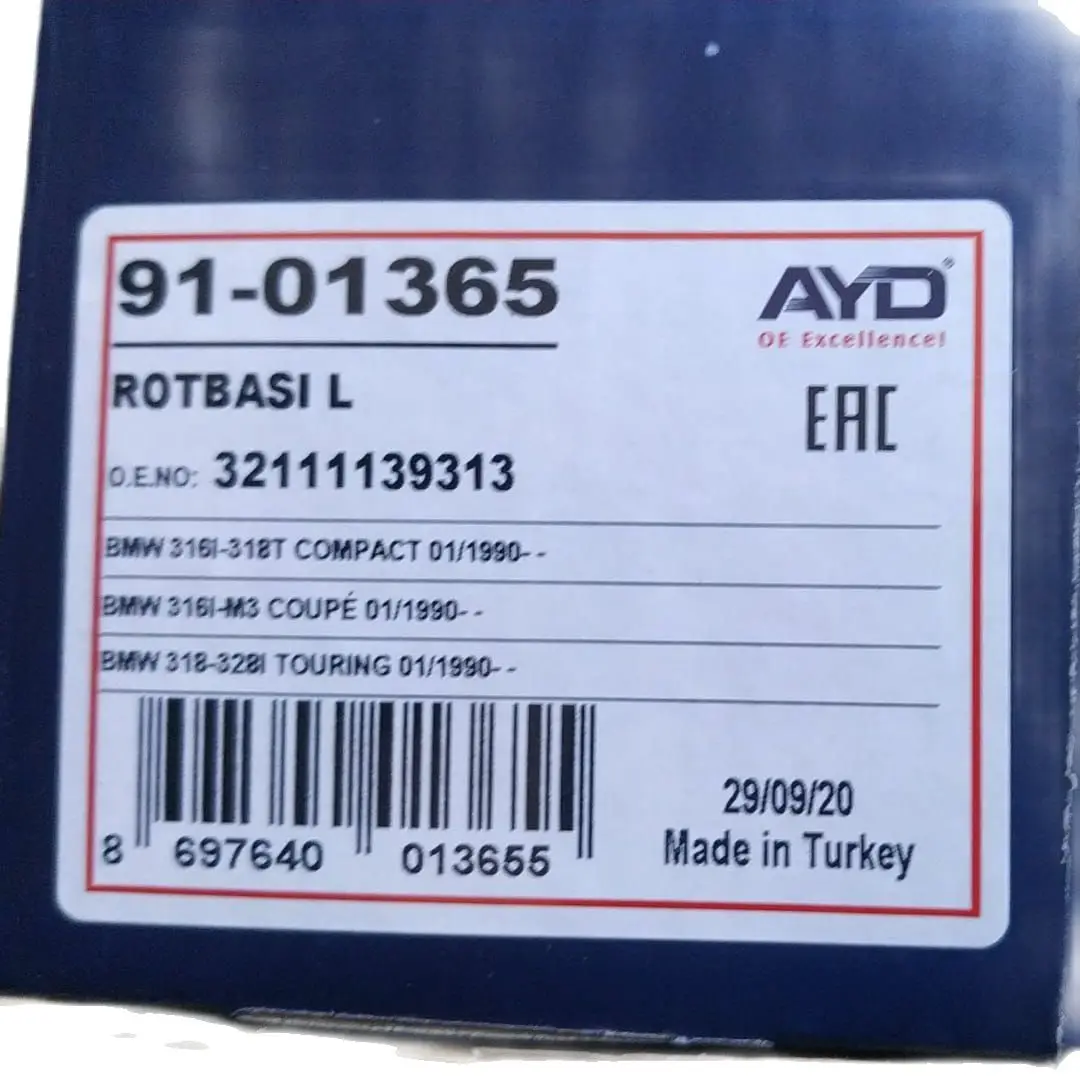 

AYD-наконечник рулевой тяги (слева) (для BMW:E36) (OEM №: 32111139313)