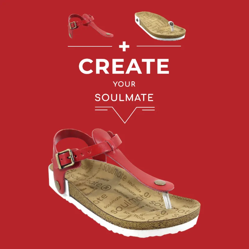 

SOULMATE SANDALS Interchangeable Woman Toe Thong Genuine Leather Flip Flop Brown Casual Party Beach Ladys Flat Sandals
