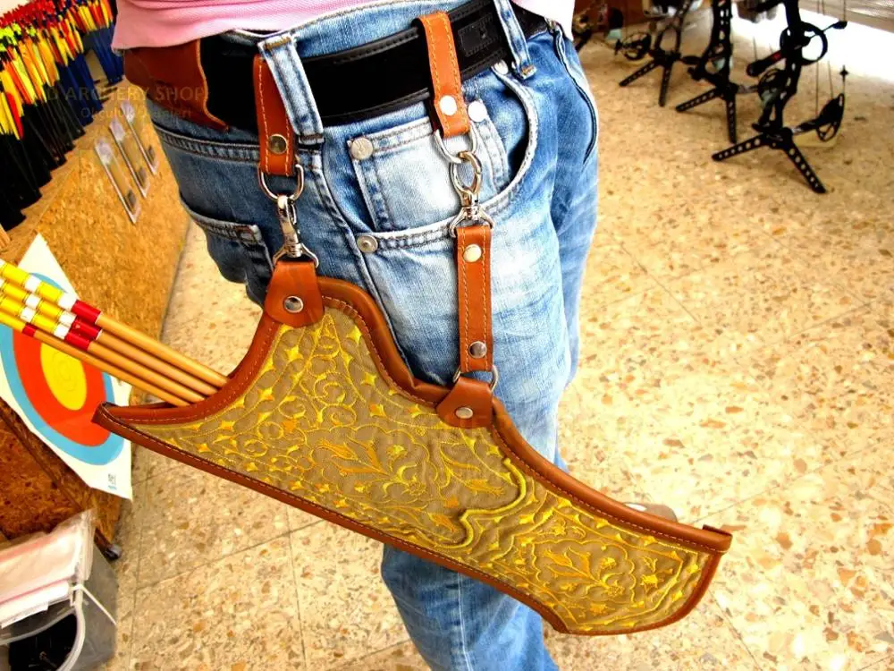 Вертушка для верховой езды Традиционный турецкий хип стрельбы из лука кожаные