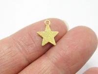 50pcs brass charms raw brass mini star earrings dangle 11 5x10x0 4mm brass necklace components r1182