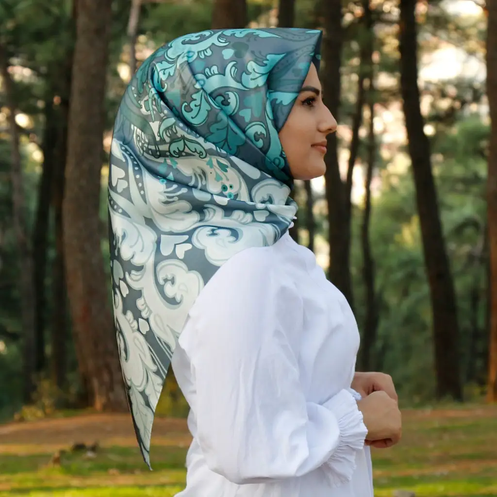 Шарф с цифровым принтом|Мусульманская одежда| |