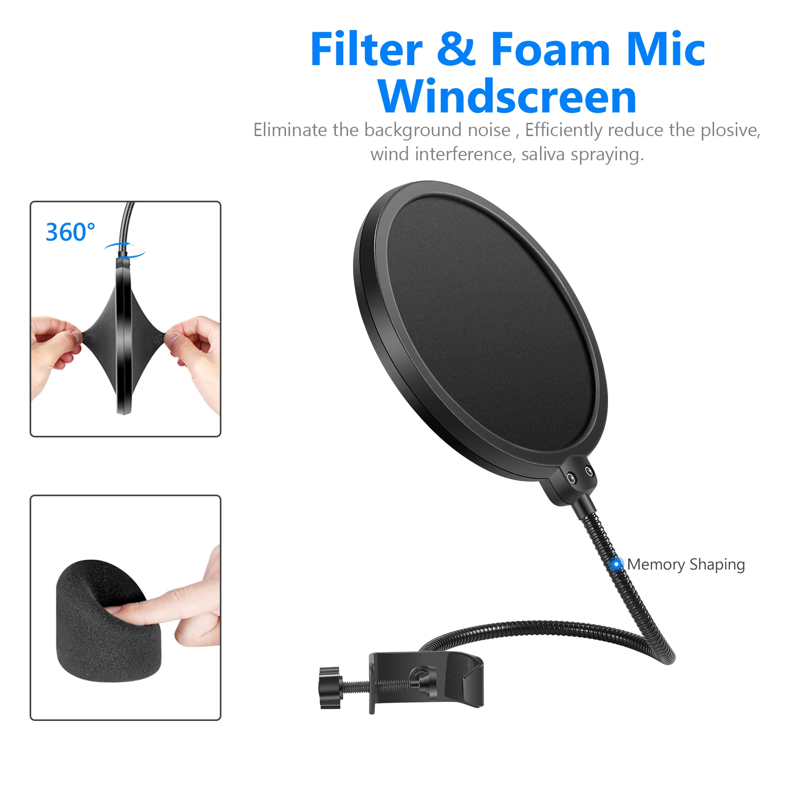 Neewer караоке NW-700 конденсаторный микрофон черный Mic 48V Phantom Питание домашнюю студию