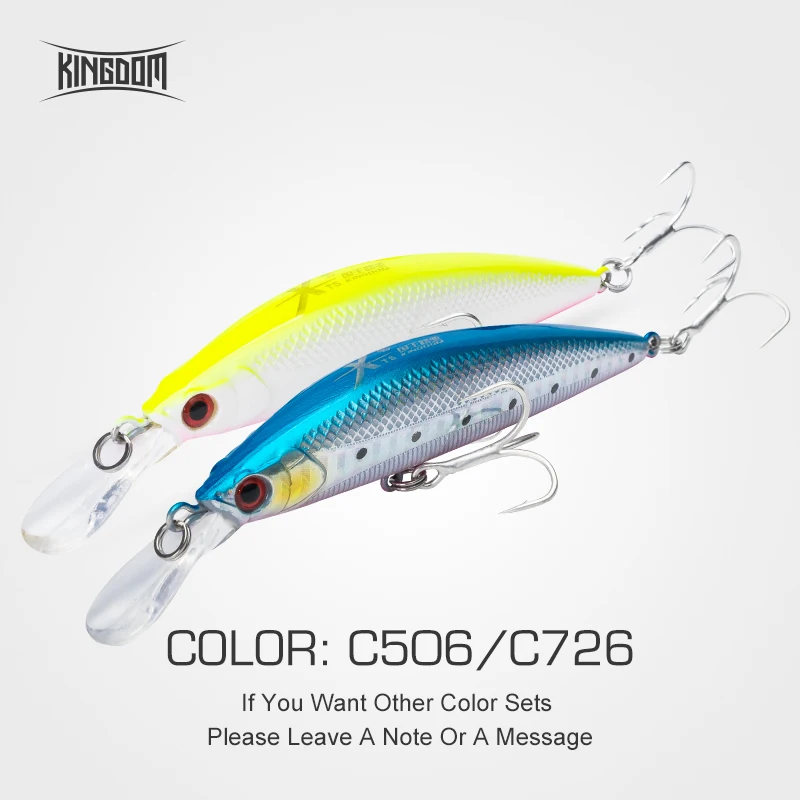C506 C726 Kingdom Fishing приманки Джеркбейт гольян воблеры 90 мм 11 г/26 г жесткая пластиковая наживка губы для морской воды пять цветов модель 3529 - Цвет: C506 C726