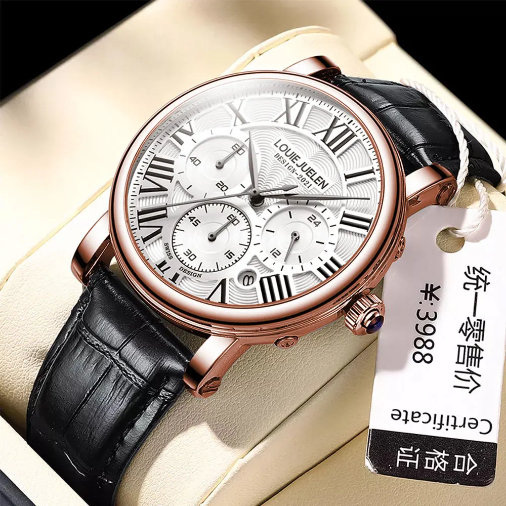

Belushi Man Watch The Water Proof Leather Strap Watch for Men Free Shipping Men'S Watches Luxury Original Quartz Wristwatches
