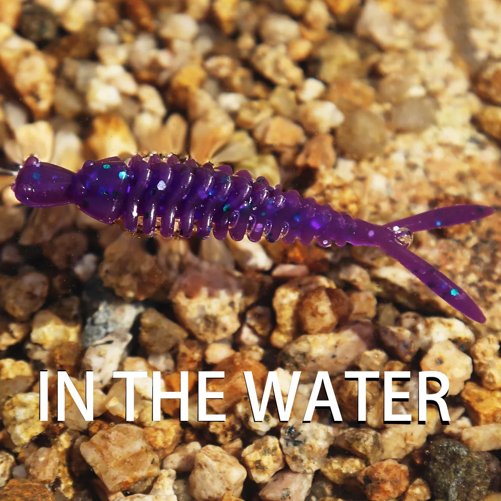 

UKLURE Larva Soft Lures For Fishing 60mm Artificial Lures Fishing Worm Silicone Bass Pike Minnow Swimbait Jigging Plastic Baits