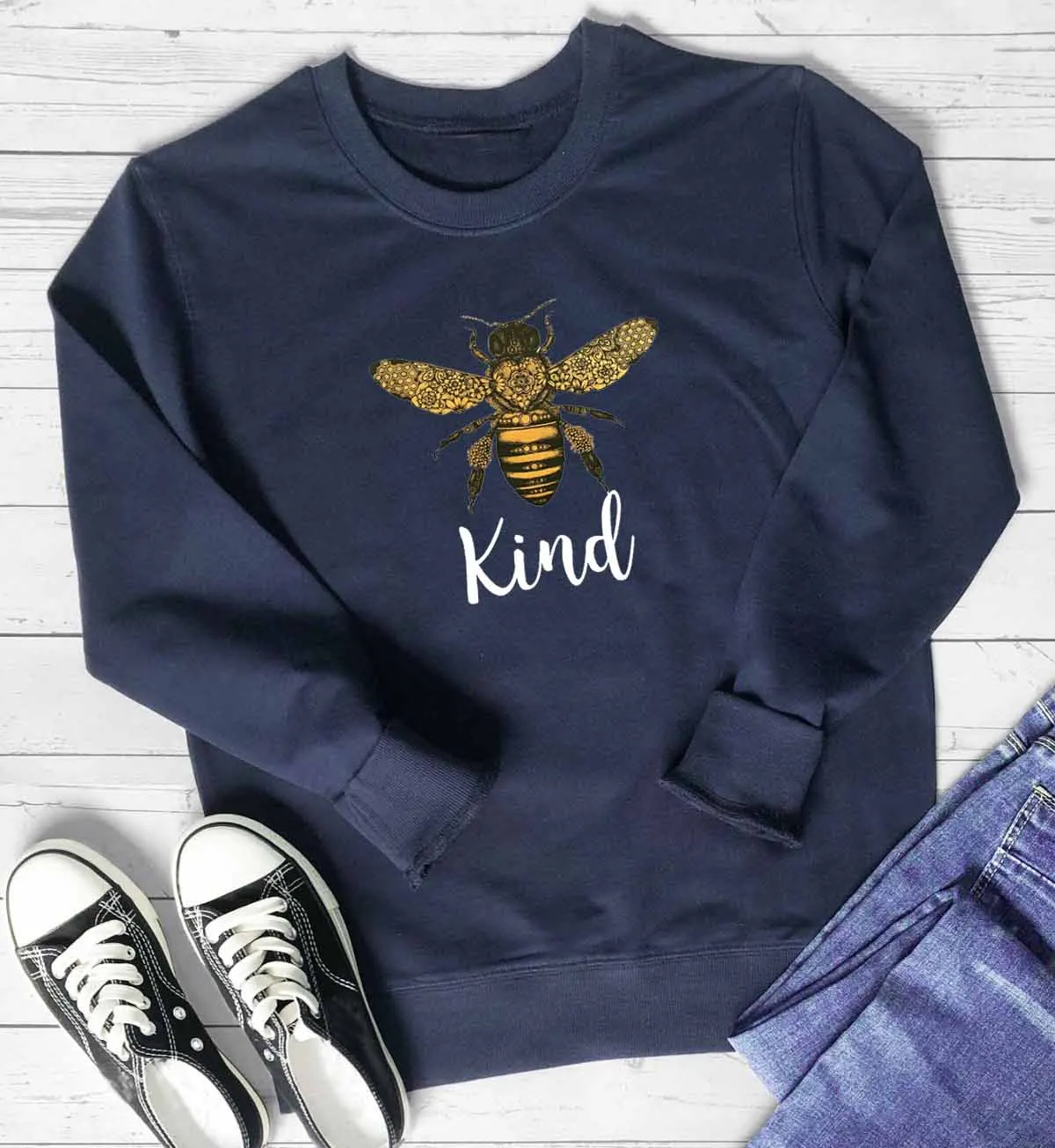 

Bee kind sweatshirt funny graphic unisex religion church party youngs hipster slogan quote graphic pullovers fashion art tops