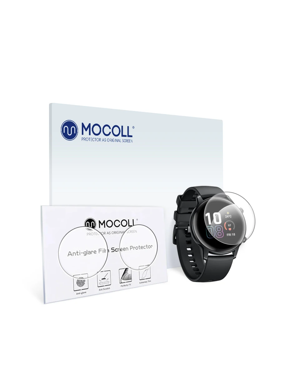 Пленка защитная MOCOLL для дисплея HUAWEI Watch GT2 46mm 2шт Прозрачная глянцевая|Защита