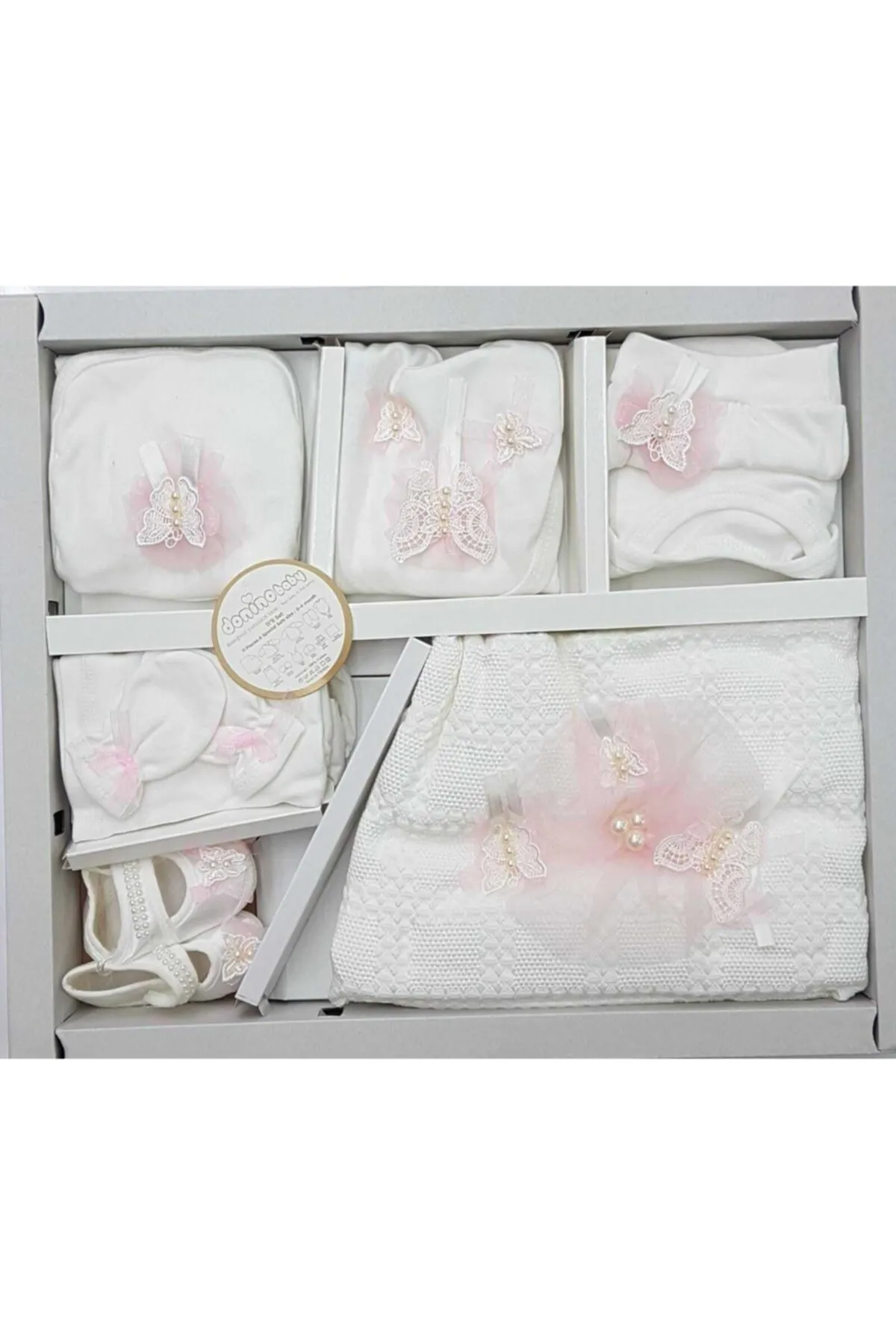 

Jaju Baby 11 Pieces Pink Butterfly Hospital Outfit Set