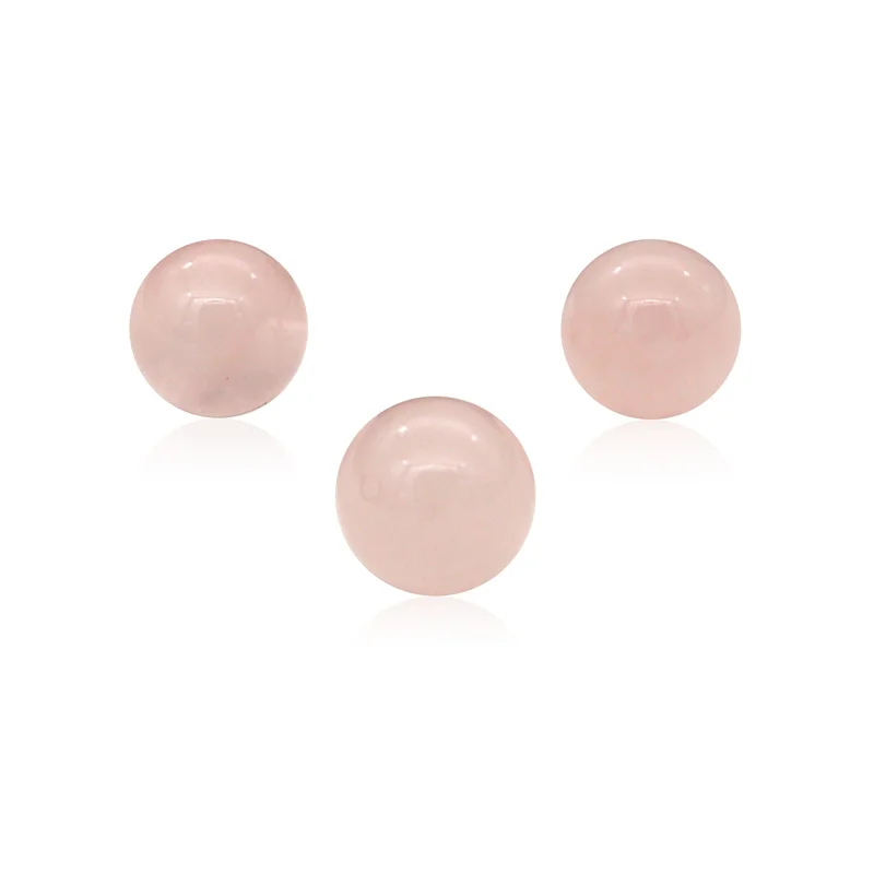 

5pcs Natural Stone Genuine Rose Quartz Half Drilled Beads Semi Hole Round 6/8/10mm Jewelry Findings For Making Pendant Earrings