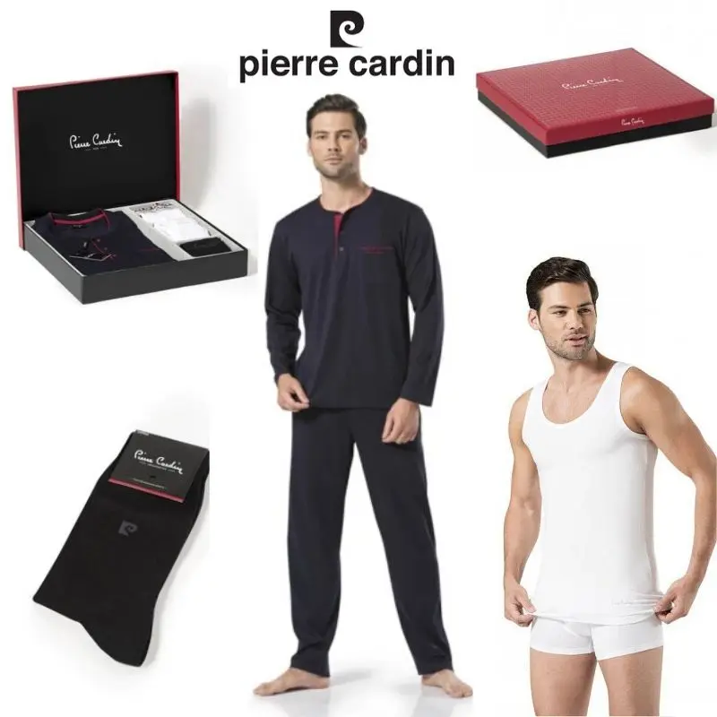 Пижамный комплект Pierre Cardin носки спортивные и боксерские пижамы P2000|Мужские