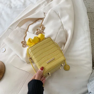 

VALTIS Shoulder Handbag Fashion Drawstring Bucket Women Purses Small Flap Ladies Handbags Box Shape Crossbody Bags For Women