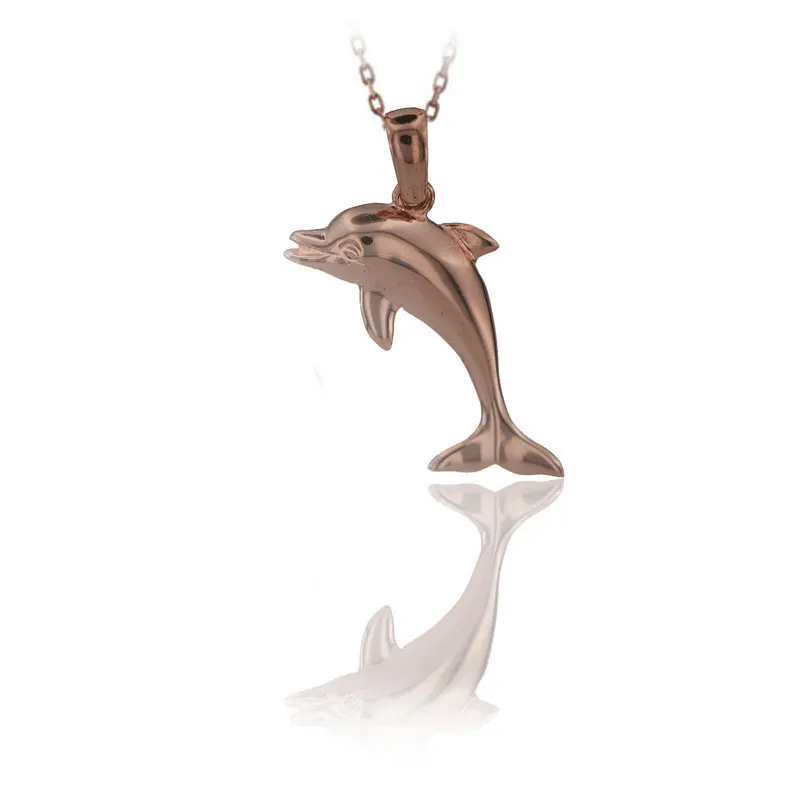 

Dolphin Necklace 925 Sterling Silver Sea Animal Ocean Charm Bridesmade Nautical Gift