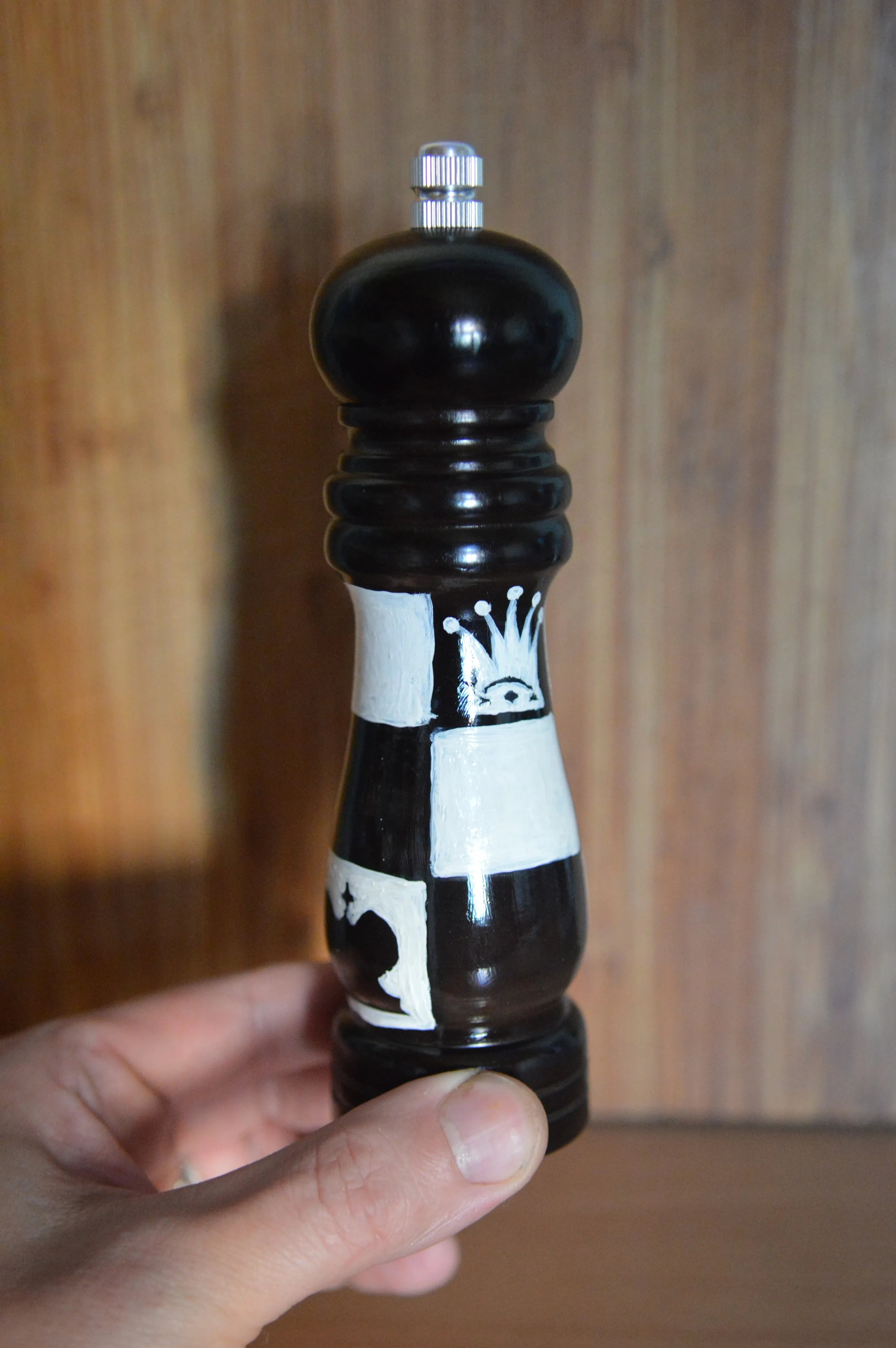 Manual pepper &amp salt mill Top kitchen and dining room decor Author's hand-painted The best gift for a chess player Exclusive |