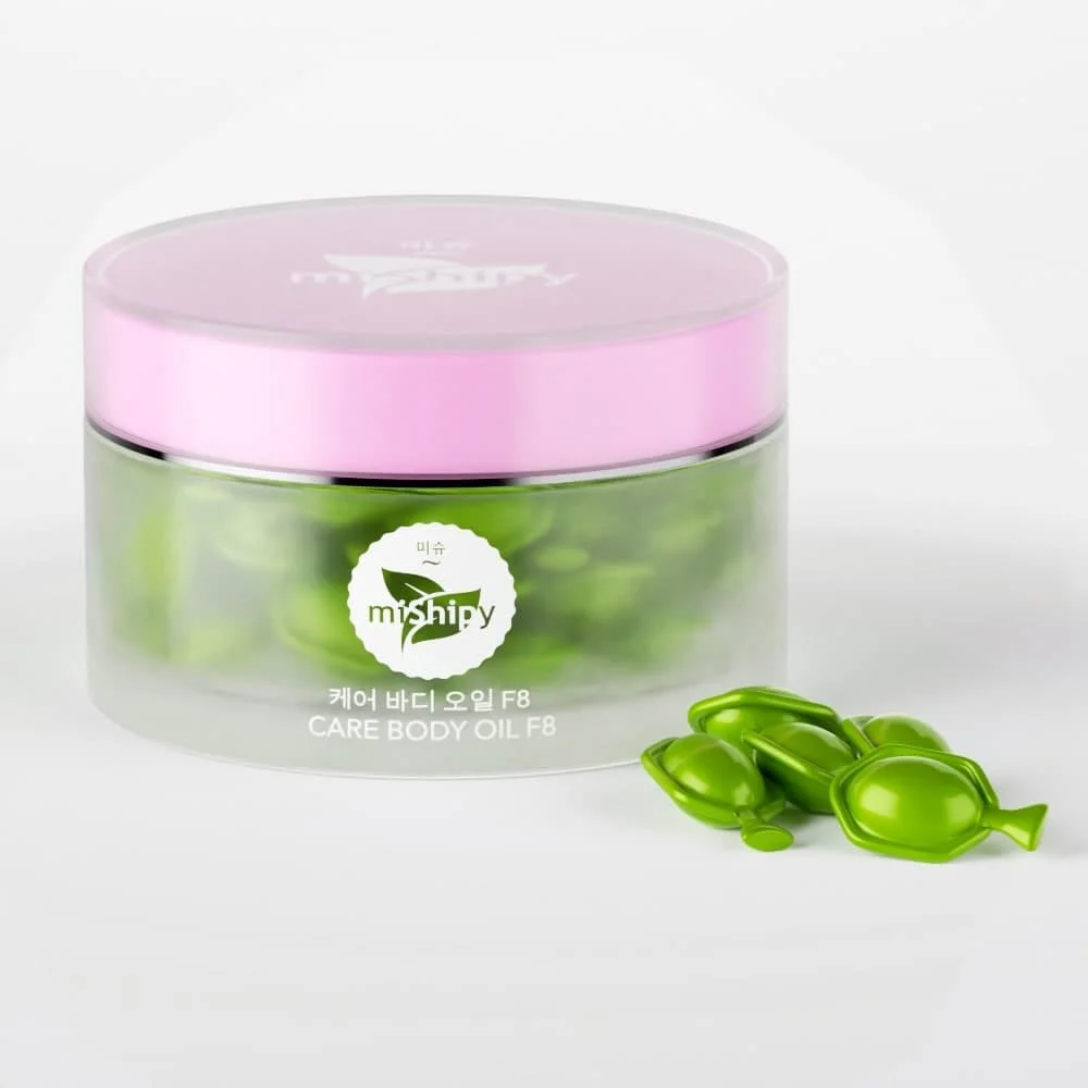 Корейская сыворотка в капсулах для тела miShipy Body oil F8 EGF виноградное масло лимонное