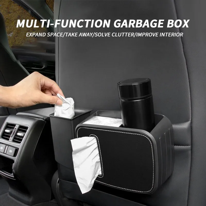 

Car Trash Can, Car Supplies, Front Seat Rear Tissue Box, Umbrella Storage Pocket, Large-Capacity Storage Artifact