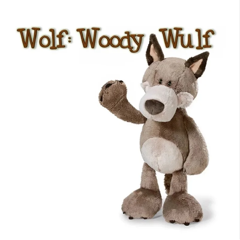 

NICE plush toy stuffed doll cartoon animal forest wolf woody Germany zoo souvenir kid bedtime story friend Christmas present 1pc