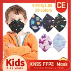 5 шт. mascarillas fpp2 детей Детские маски для лица маска Тканевая 5 слоев infantil ffp2, подарок для ребенка, mascarillas малыш защиты маска kn95 маска enfant