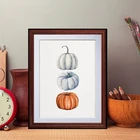 Акварельный тыквенный принт Осенний урожай художественный плакат Хэллоуин Настенная живопись холст картина украшения на День Благодарения