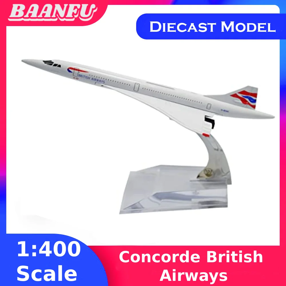 

New Hot sales!! New In Box Diecast Alloy Model Plane British Airways Concord Plane 1:400 Model Metal Toy Model