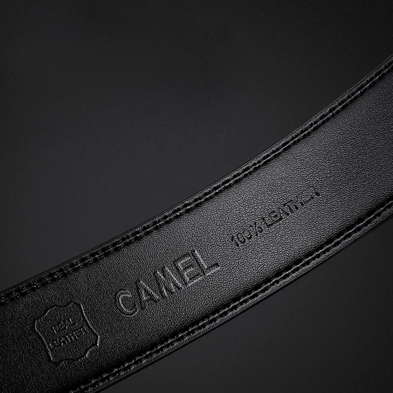 Мужской ремень из натуральной бычьей кожи CAMEL Модный деловой Повседневный с