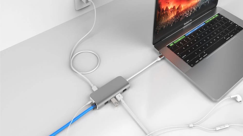USB-концентратор HyperDrive Power 9-in-1 USB-C HD30F (Grey) | Компьютеры и офис
