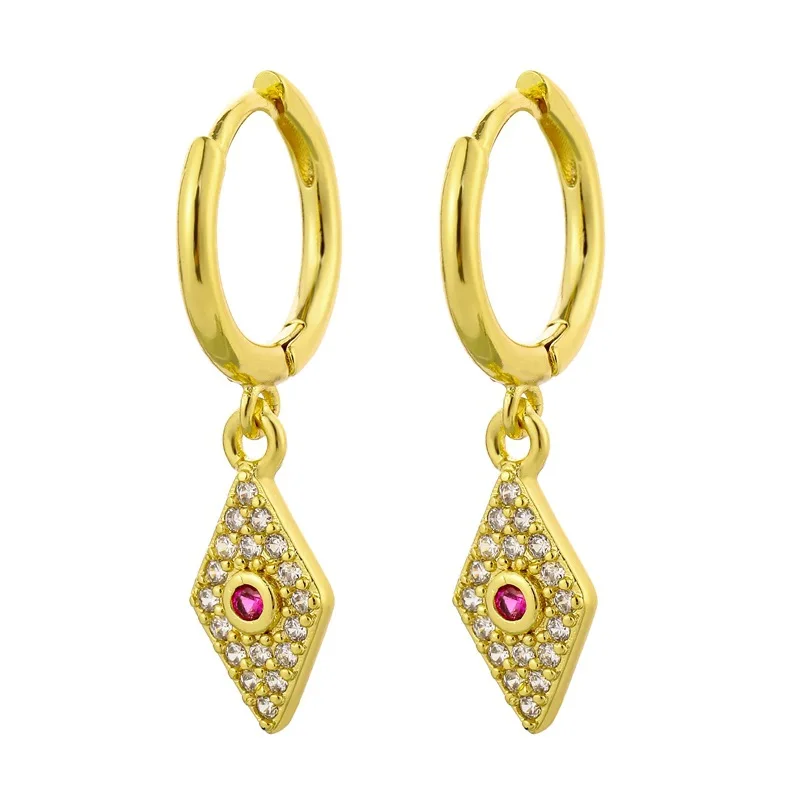 

Geometric square Hoop Earring Plush Fashion Handmade Jewelry For Women Gold High Copper Quality Stock