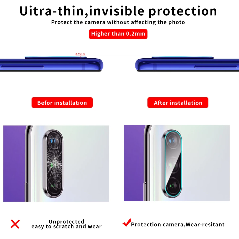 2 шт. задняя камера объектив Защитная пленка для Xiaomi Mi CC9e Note 10 Pro A3 Lite Объектив Закаленное стекло пленка