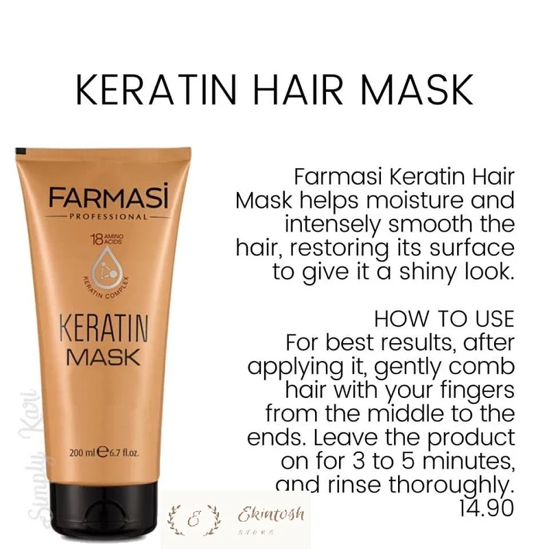 

FARMASI KERATIN THERAPY REPAIR MASK 200 ML / MADE IN TURKEY