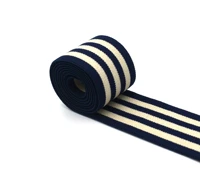 striped webbing 1 12 elastic band elastic webbing used for bag key chain diy sewing elastic elasticity navy bluewhite
