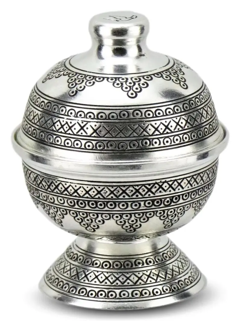 Медная сахарница со скобами