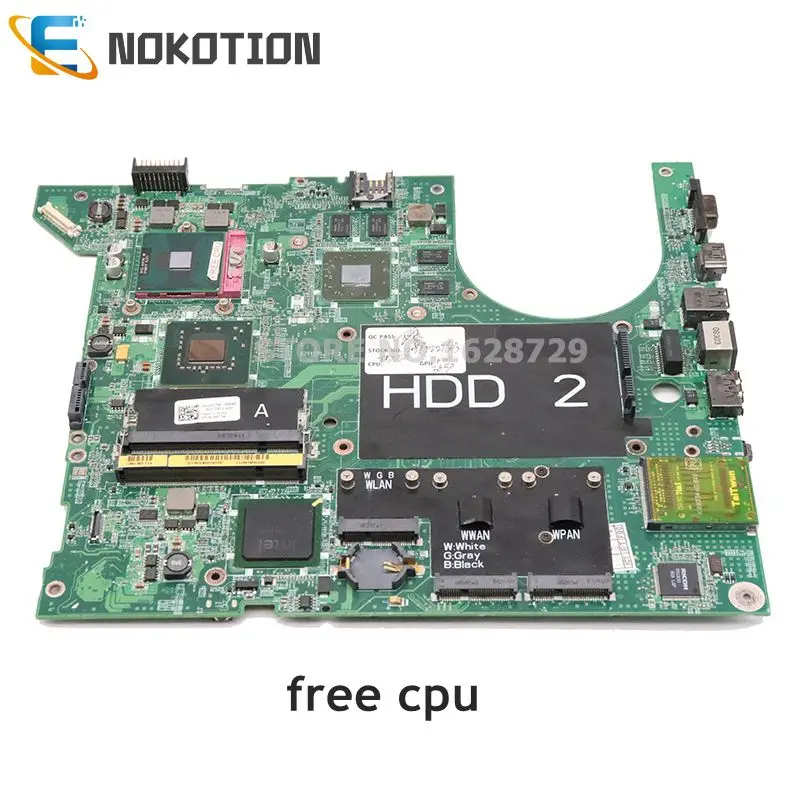 

Материнская плата NOKOTION CN-0NU324 0NU324 для ноутбука Dell Studio 1735, материнская плата PM965 DDR2, бесплатный цп