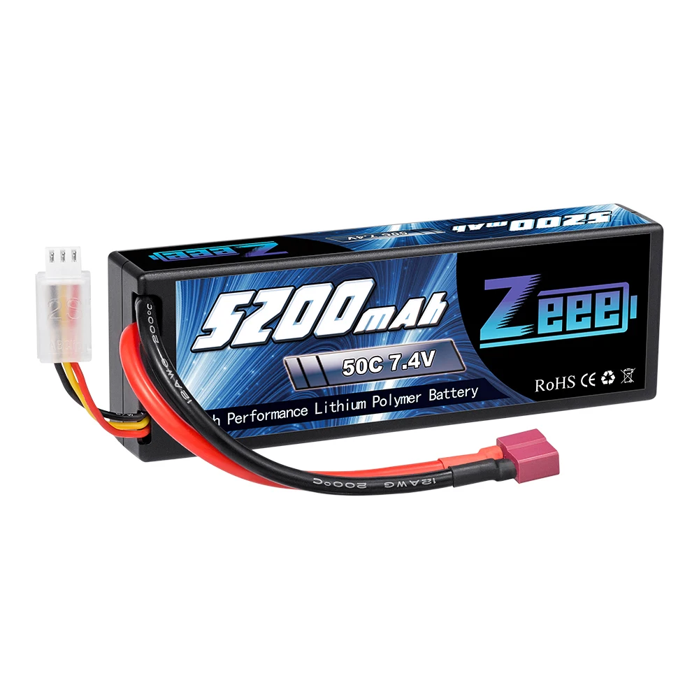 Zeee 5200mAh RC Lipo батарея 7,4 V 50C 2S RC батарея с штекером Deans для RC Evader лодка автомобиль грузовик Truggy Багги Танк вертолет